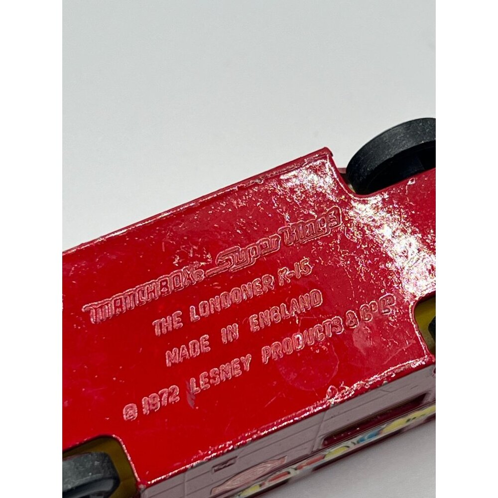 70s Matchbox Red Double Decker Bus Metal Toy Model The Londoner Swinging Carnaby - Picture 8 of 15
